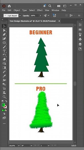 Tree Design in Illustrator #illustratortips