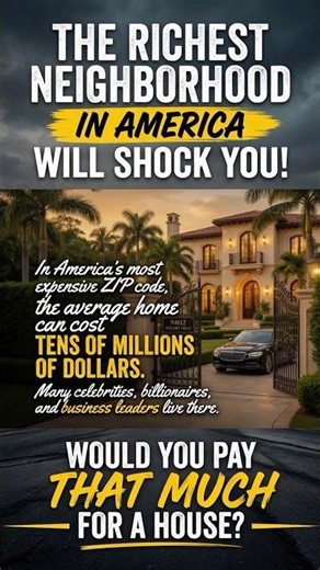 America’s Richest Neighborhood Will Shock You! 💰🏡 #facts #facts