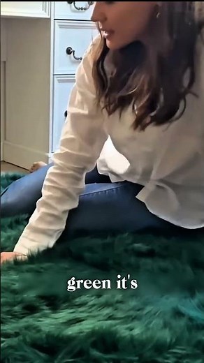 duduta Emerald Green Round Faux Sheepskin Fur Rug 4x4 ft
