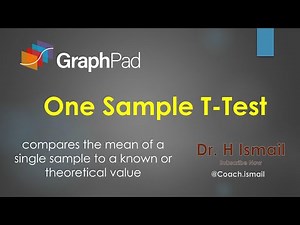 One Sample T-Test: How to Perform in GraphPad Prism | Parametric Test | Dr. H Ismail