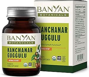 Banyan Botanicals Kanchanar Guggulu Tablets – Organic Lymph Supplement with Guggulu Resin – Promotes the Healthy Elimination of Natural Toxins* – 90 Tablets – Non-GMO Sustainably Sourced Vegan