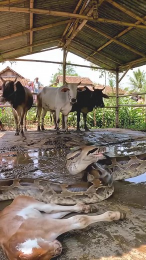 197K views · 409 reactions | cow paralyzed by python | Ng ree | Facebook