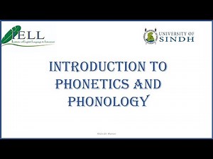 Introduction to Phonetics and Phonology