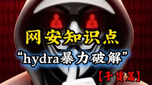 【干货篇】网安知识点，“hydra暴力破解”！详细讲解