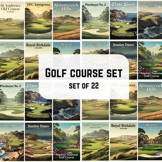 Vintage Golf Course Prints, Mega Bundle, Golf Wall Art (digital Download) - Etsy