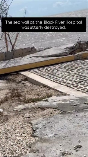 This video shows the broken seawall at the Black River Hospital in St. Elizabeth, highlighting the severe impact of Hurricane Melissa. The Ministry’s team is on the ground to evaluate the damage and implement the measures needed for restoration and strengthening of the facility. | Ministry of Health & Wellness, Jamaica