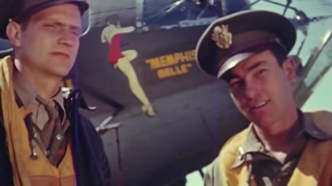 Color footage of Memphis Belle during WWII • B-17 bomber