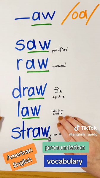 Pronunciation of AW #englishvocabulary #learnenglish #improveyourenglish #english #americanenglish #englishteacher #englishrapido #englishpractice #esl #easyenglish #englishwithalina #pronunciation #practiceEnglish