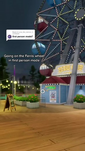 Exploring Sims 4 First Person Mode on the Ferris Wheel