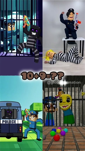 Enderman dance's with police Steve 😅 #shorts #memes #funny #animation #cartoon