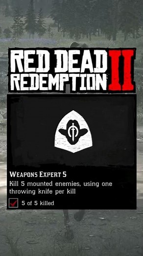 Kill 5 Mounted Enemies, Using One Throwing Knife Per Kill | WEAPONS EXPERT 5 TIPS! #RDR2 #Shorts