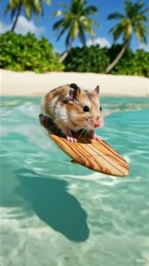 a cute Hamster was surfing in see #short #shorts #viralshorts #uploadshorts #youtubeshorts