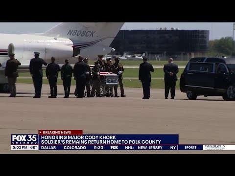 Fallen Army major returns home as Polk County community pays tribute