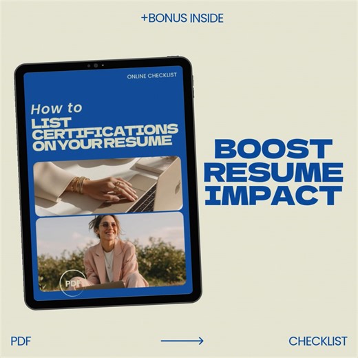 How to List Certifications on Your Resume