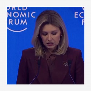 Olena Zelenska, the first lady of Ukraine, on Tuesday urged leaders at the World Economic Forum in Davos, Switzerland, to use their influence to help the country in its war against Russian invaders. https://nyti.ms/3GQBdsC | The New York Times
