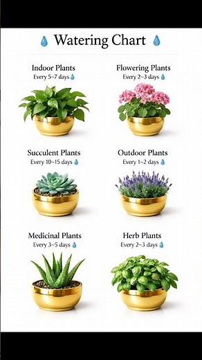 plants watering chart ‪@theplantsheaven-t3z‬