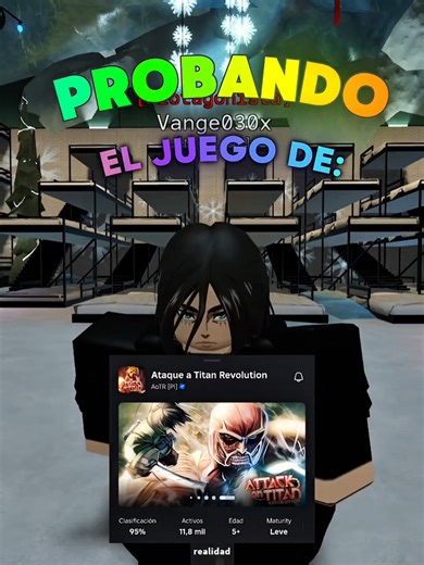 Probando #AttackOnTitanRevolution por primera vez🔥 #robloxfyp #robloxx #aotr #erenjeager