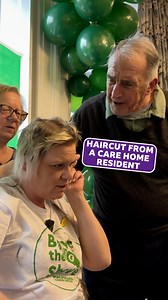 Careful with the clippers, James ✂️ Derbyshire care home worker Terresa has raised over a £1,000 for Macmillan Cancer Support, by having her hair shaved by one of her care home's residents. . . . #Derbyshire | BBC Derby