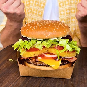 The Hungry Jack’s Aussie Summer burger line-up is one for the books. 🍔 Craving a classic? Grab the Aussie Whopper or Tropical Whopper. Keen for a bit of everything? Grab The Lot, stacked with beetroot, pineapple, AND egg. 😎 | Hungry Jack's