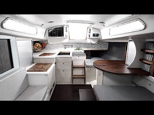 BOAT TOUR: The Modern Interior of our 50 yr old DREAM YACHT — Sailing Uma [Step 225]