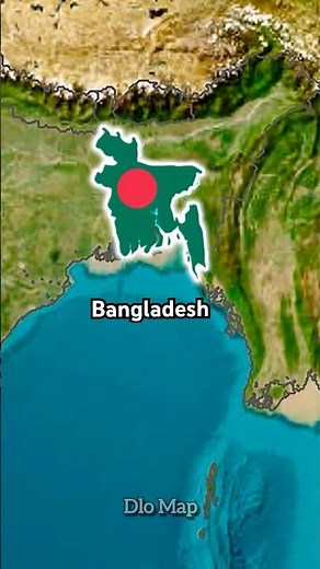 Flag Map of Bangladesh