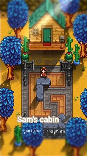 Sam's cabin + interior 🛹🎸 #letsplaystardewvalley #스타듀밸리 #スターデューバレー #stardewvalley #cozygame