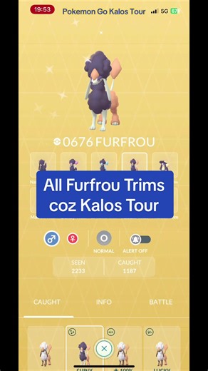 Completing My Shiny Furfrou Collection for Pokémon GO