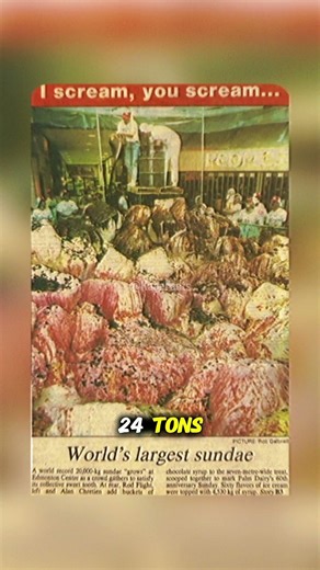 “The Largest Ice Cream Sundae Ever Made 🍨😱