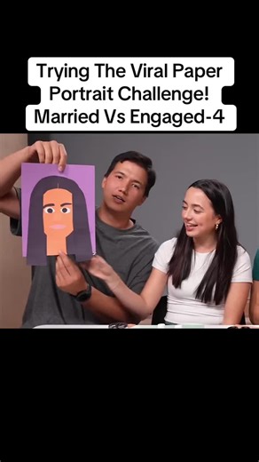 Trying The Viral Paper Portrait Challenge! Married Vs Engaged-4