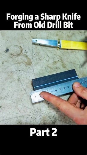 Part 2: Forging a Sharp Knife From Old Drill Bit Part 2 damascus handmade bladesmith howitsmade forging asmr asnifemaking making knife forging craft DIY fyp bearing steelball foryou usa viral trending 2025 trump california uk usa fyp drake | knife making