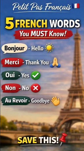 5 French Words Every Beginner Must Know 🇫🇷