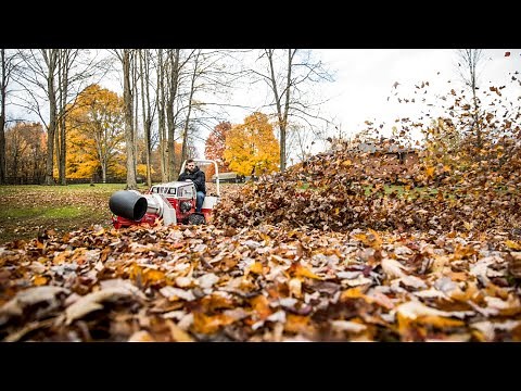Powerful Leaf Blower For Large Scale Clean Up - Ventrac Turbine Blower - Simple Start