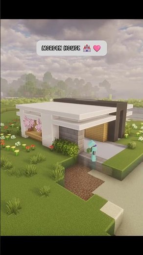🏘️🔥Best Modern House! #minecraft #easyhouse #minecraftbuilding #starterhome #gaming