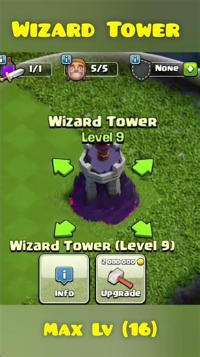 wizard Tower?🗼 #viral #clashofclans #coc #youtubeshorts #gaming #foryou #games #reels