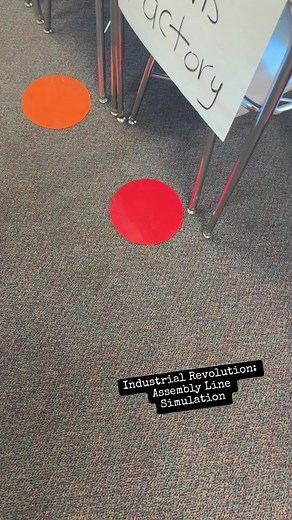 Welcome to the “Davis Factory”. Today the students participated in an Assembly Line Simulation activity. We are diving into the Industrial Revolution. #fyp #teacher #teacherlife #teachersoftiktok #assemblyline #converyorbelt #childlaborlaws