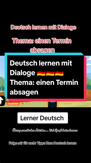 Deutsch lernen: Termin absagen im Dialog