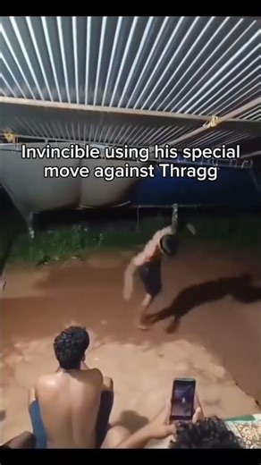 Invincible against Thragg. #invincible #shorts