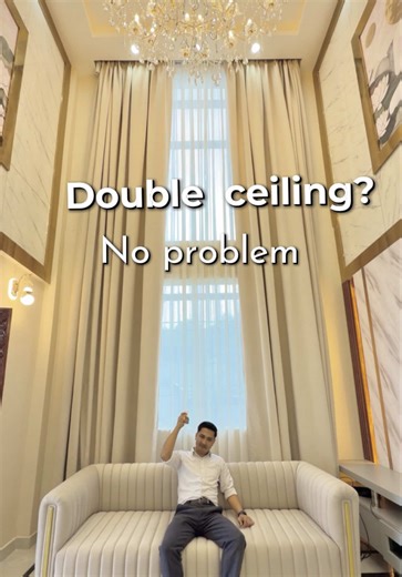 Double-Height Motorized Curtains for Luxury Homes