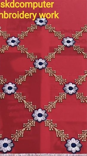 computer embroidery (simple work) #computertechnic #fashion #embroidery