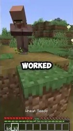 Taming villagers with seeds