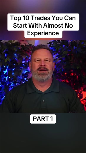 Top 10 Trades You Can Start With Almost No Experience - PART 1 #start #experience #trades #fyp #trending