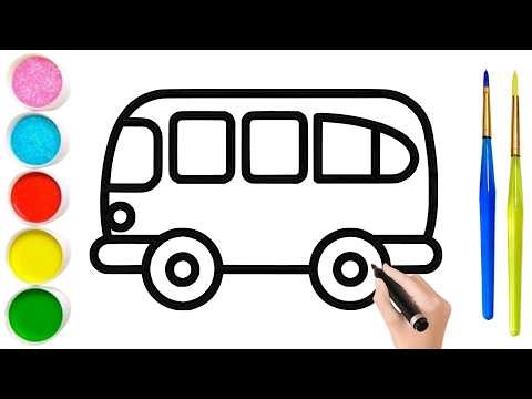 How to Draw a Bus for Beginners, Step By Step Drawing, Drawing for Beginners, Drawing Drawing