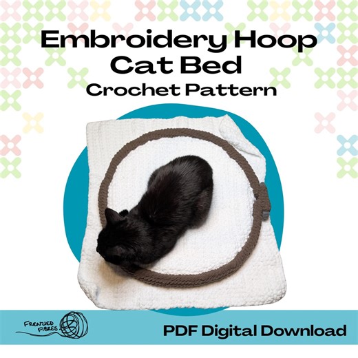 Embroidery Hoop Cat Bed Crochet Pattern - Etsy