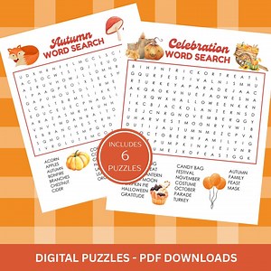 Word Search Puzzle Pack – 6 PDF Games | Printable Activities | Instant Download - Etsy Canada