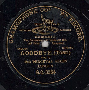 Miss Perceval Allen - Goodbye