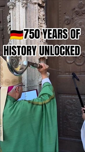 750Years of History Opening the Sacred Golden Gates of Regensburg Cathedral #cathedral #fe #blessing