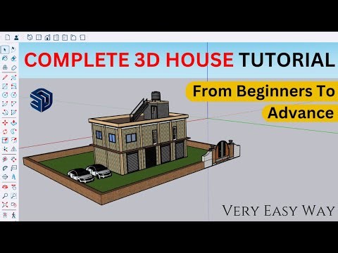 Complete 3D Frame Structure Design In Sketchup | House Design in SketchUp | Tech Yatra