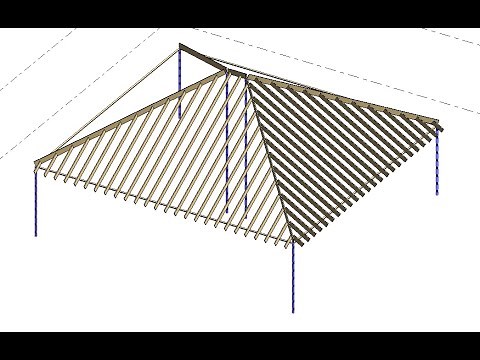 Revit Modeling Exercise - Use column to help modeling roof structure