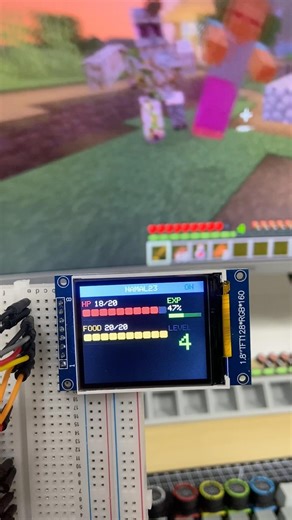 minecraft stats hud with esp32