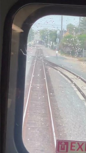 Cab View from Amtrak cab car 6904 flying through Carlsbad Village